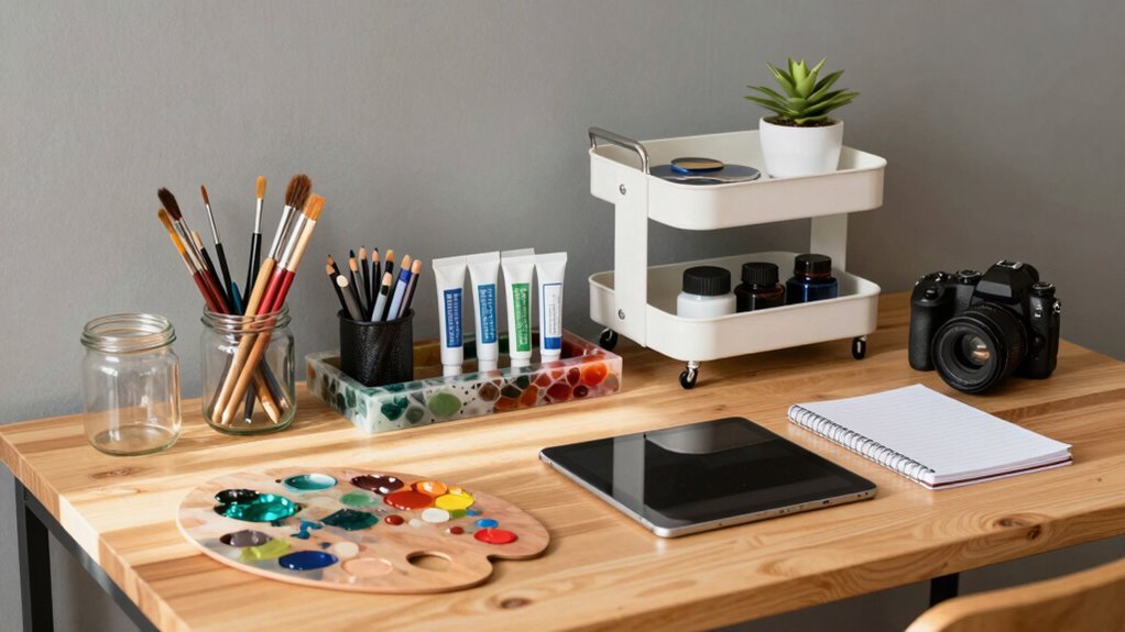 art supplies in dual office