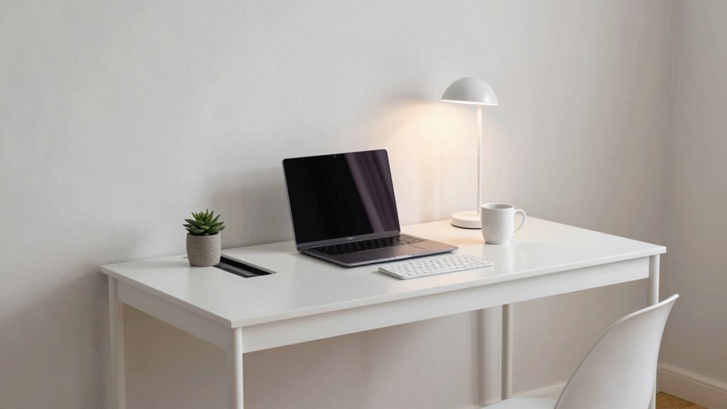 clutter free minimalist home office