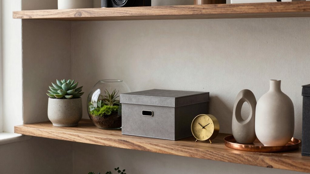 decorating home office shelves