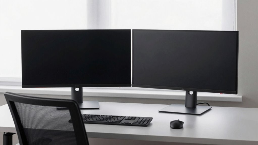 dual monitor ergonomics neck strain