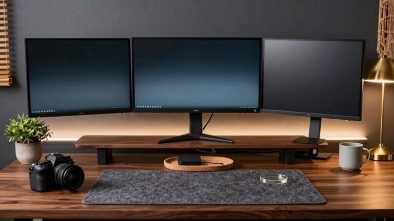 dual screen desk decor ideas