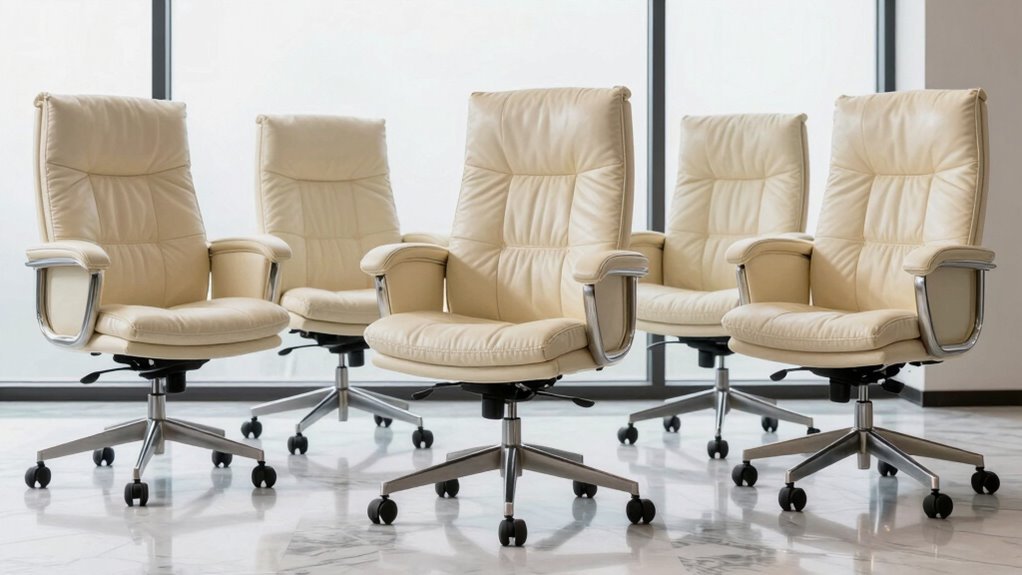 five luxurious office chairs
