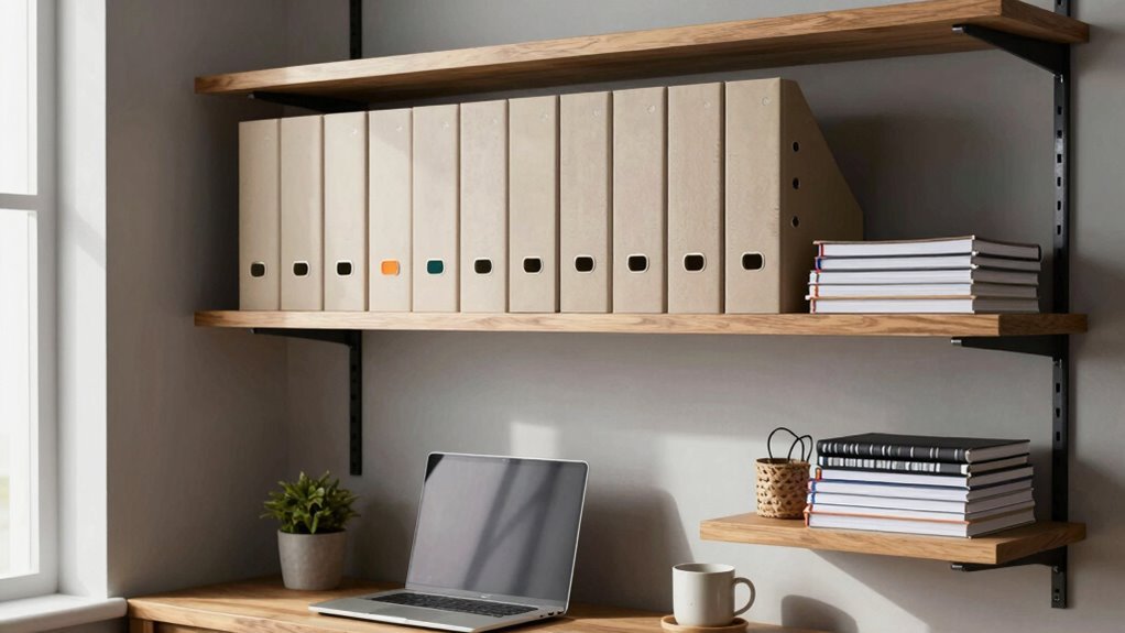 home office shelf tips