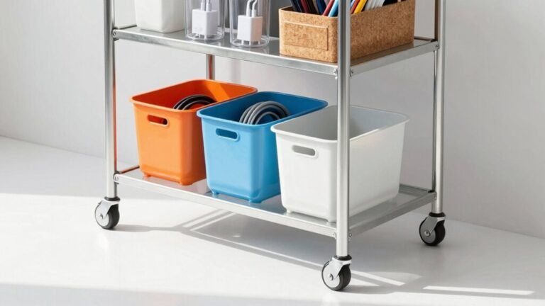 organizing rolling cart storage