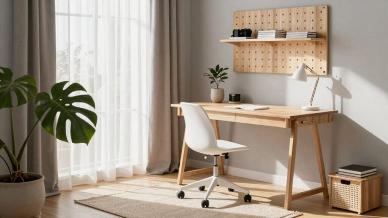 scandinavian style home office setup