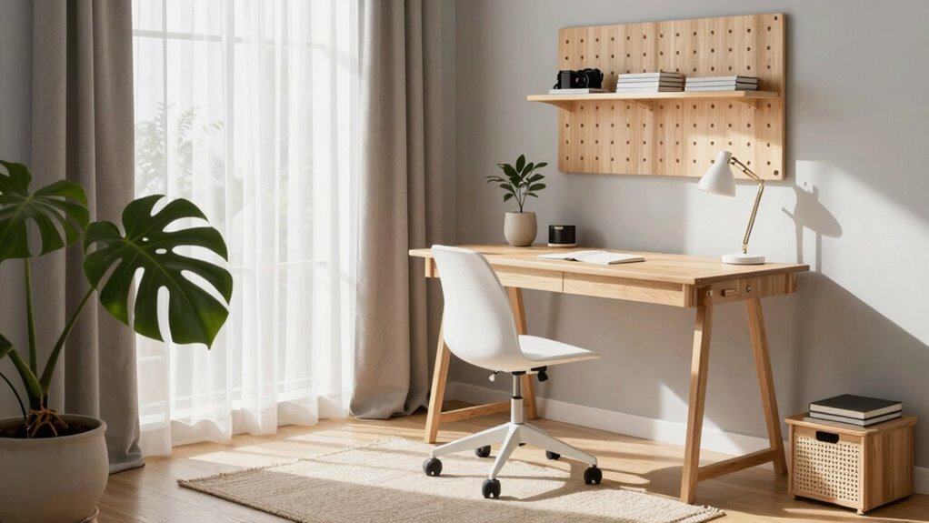 scandinavian style home office setup
