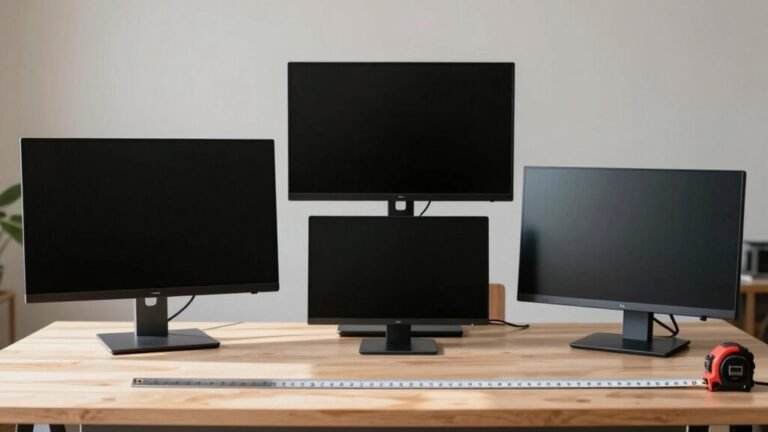 selecting desk appropriate monitor size