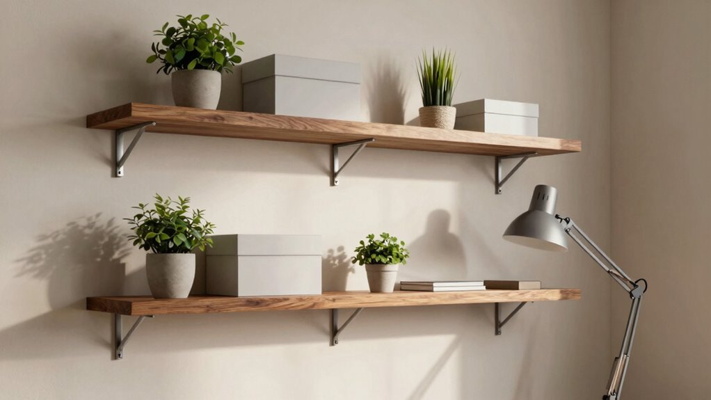 stylish office wall shelves