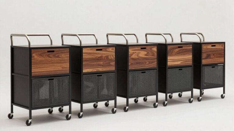 stylish rolling office storage