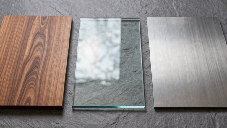 wood glass metal desks